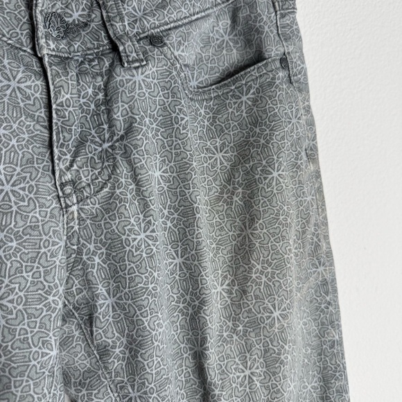 Prana gray geometric print straight leg jeans size 2 / 26 - Picture 3 of 5